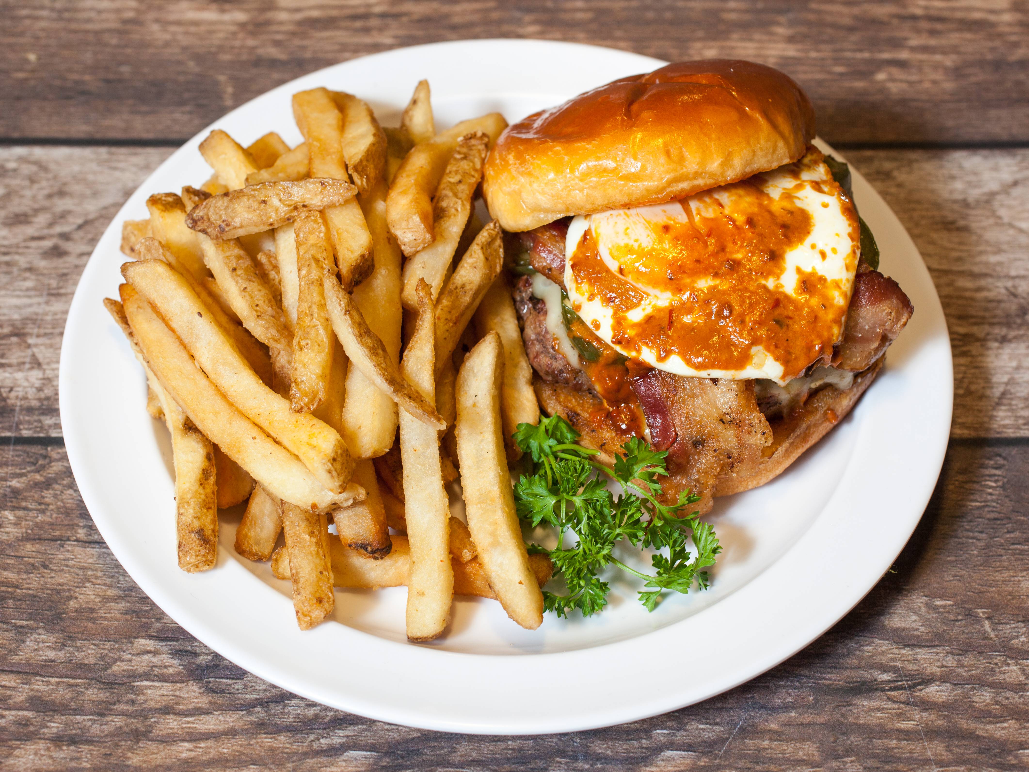 Order Widow Maker Burger food online from Wicked Cow store, Upland on bringmethat.com