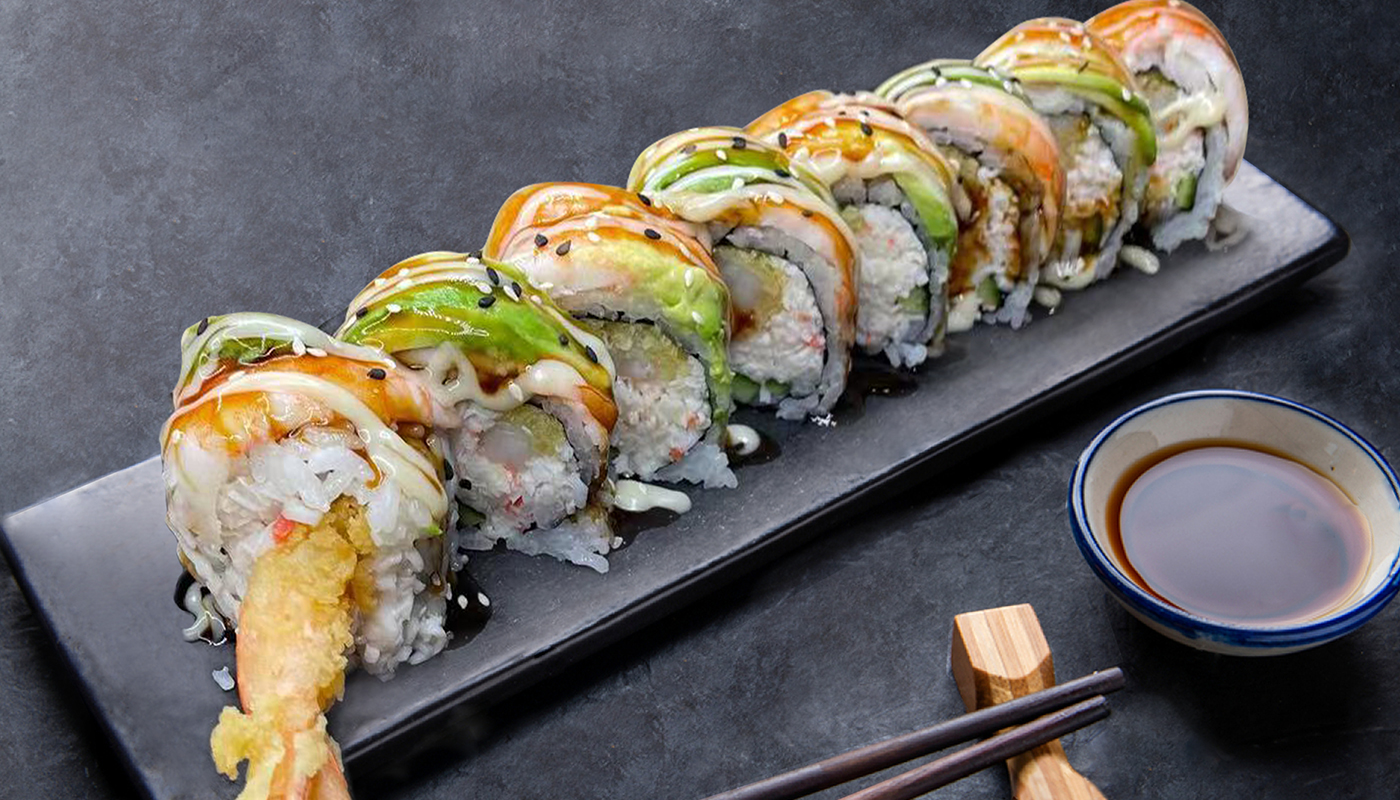 Order 45. Tiger Roll  food online from Ky Sushi store, Irvine on bringmethat.com