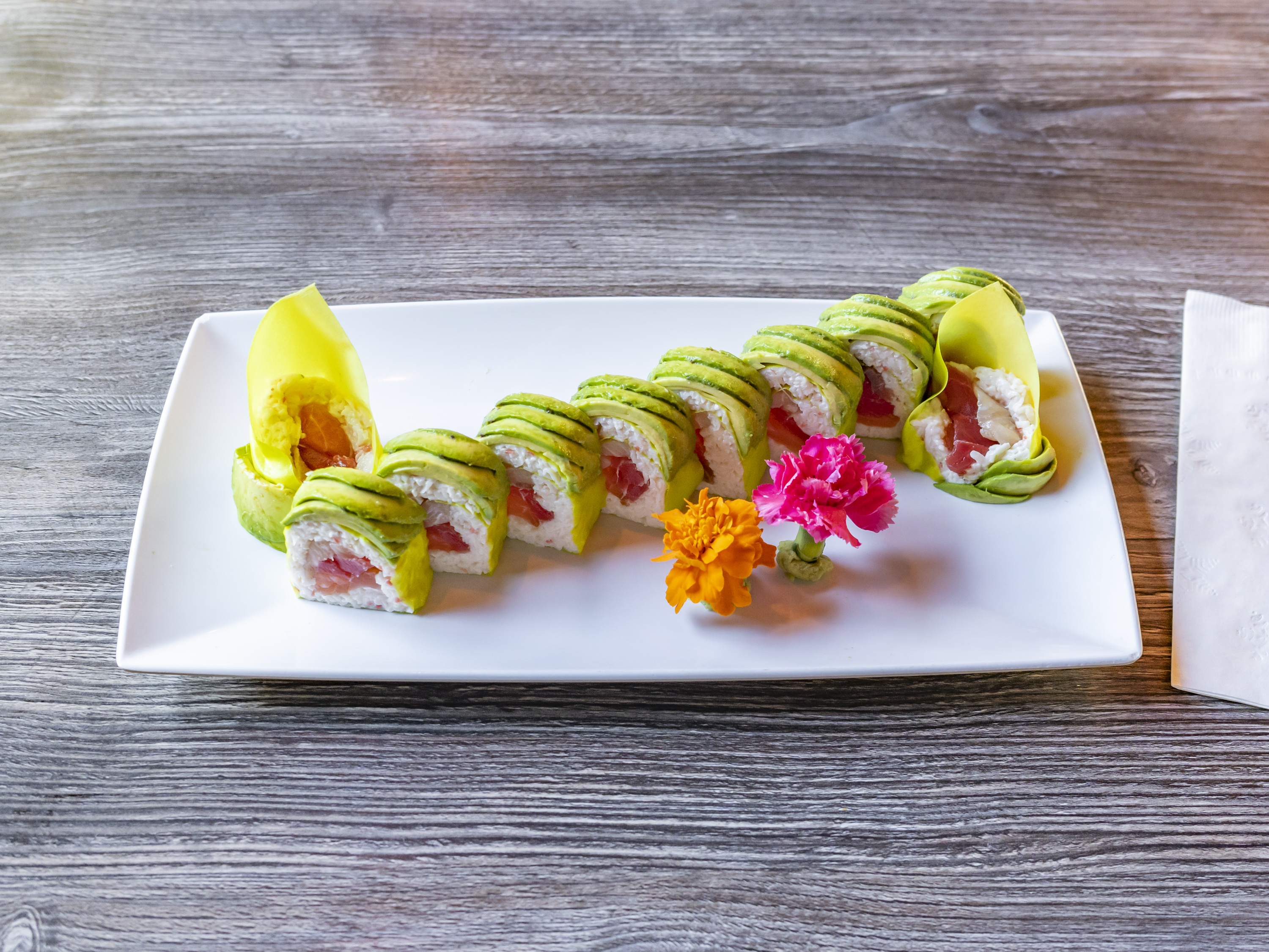 Order Green Aqua Roll food online from Nozomi 2 Sushi And Bbq store, La Jolla on bringmethat.com