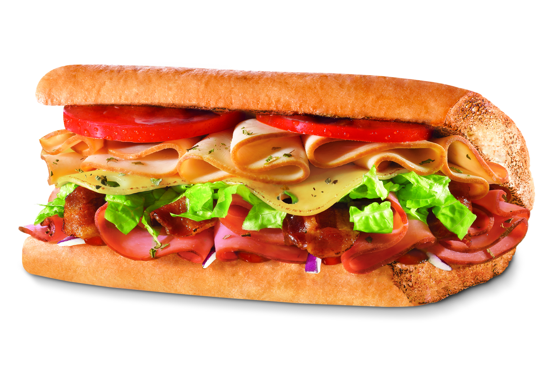 Order Honey Bacon Club Sub food online from Quiznos store, Dupont on bringmethat.com