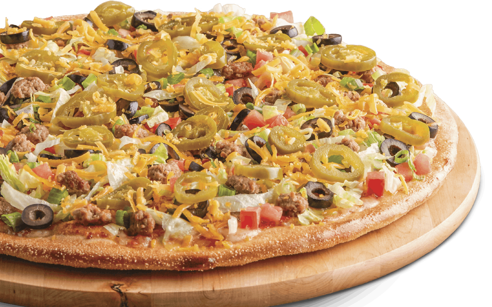 Order Gluten Free Beef Taco Pizza - Medium 12" (8 Slices) food online from Pizza Guys store, Danville on bringmethat.com