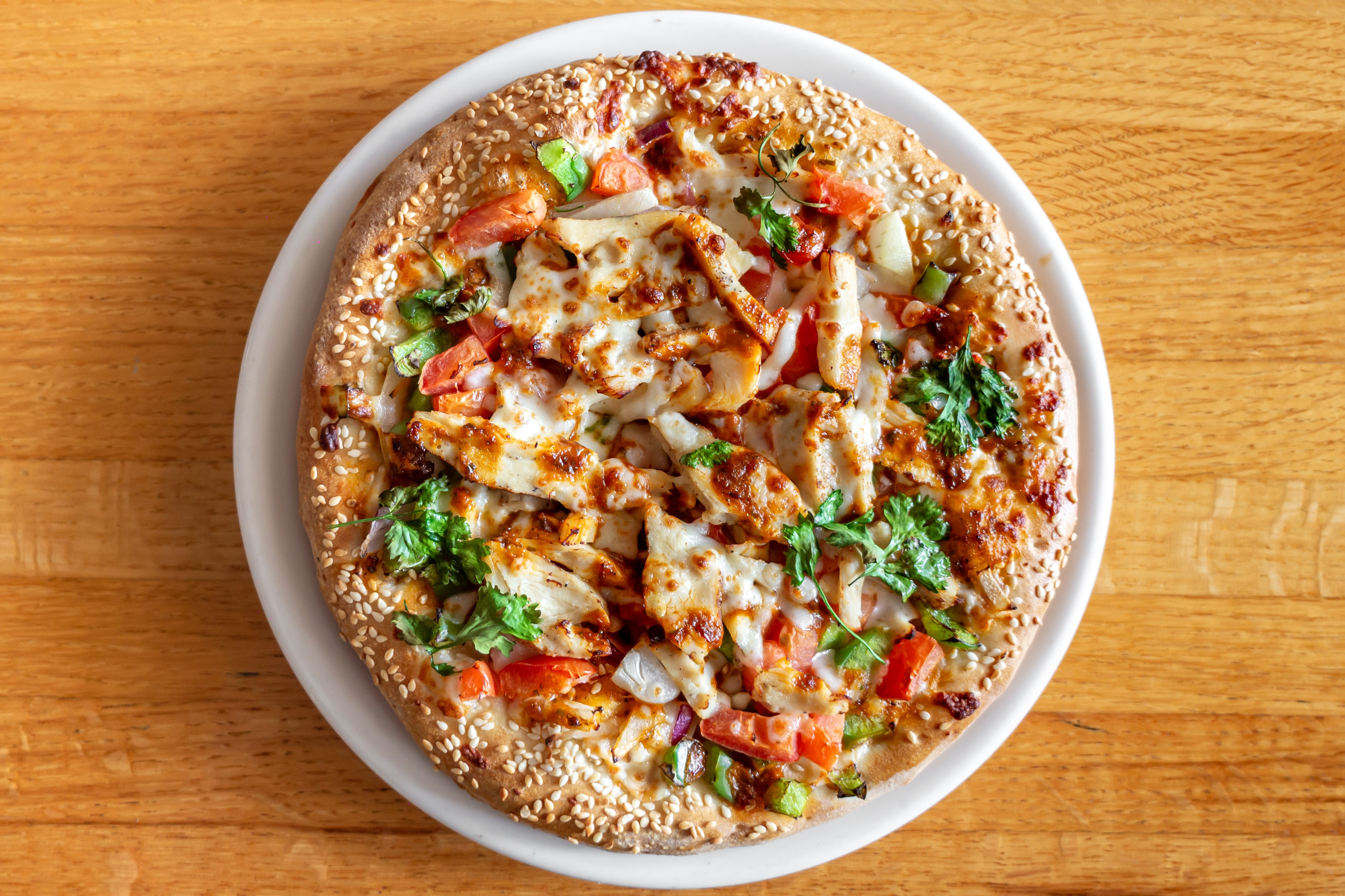 Order #14 Chipotle Chicken Pizza - Mini 8'' (Serves 1) food online from City Pizza store, Campbell on bringmethat.com