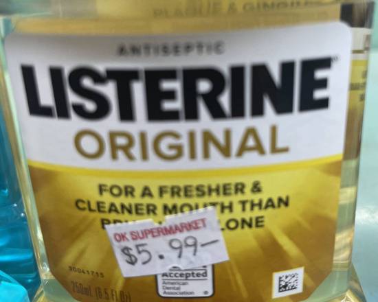 Order Listerine Orignal (250 ml) food online from Happy Food Mart store, Atlanta on bringmethat.com
