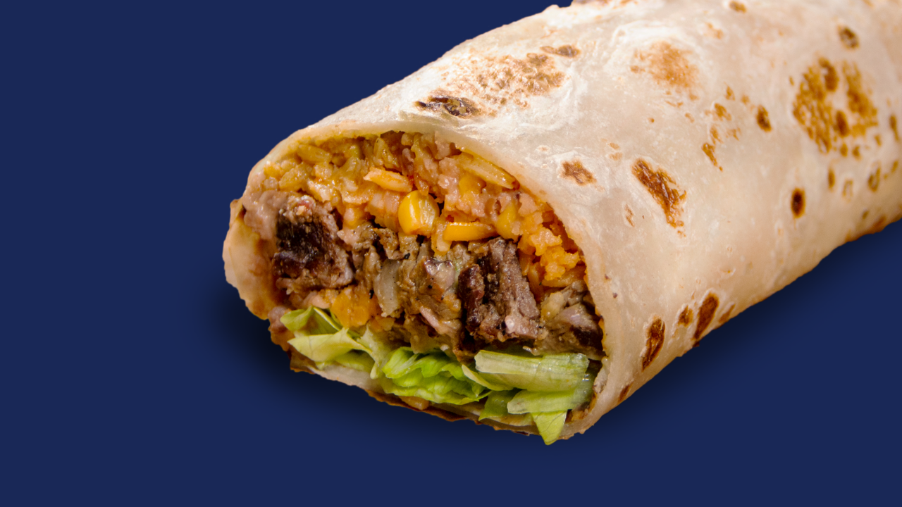 Order Beef Fajitas Burrito food online from Taco Palenque - South 10th store, Mcallen on bringmethat.com