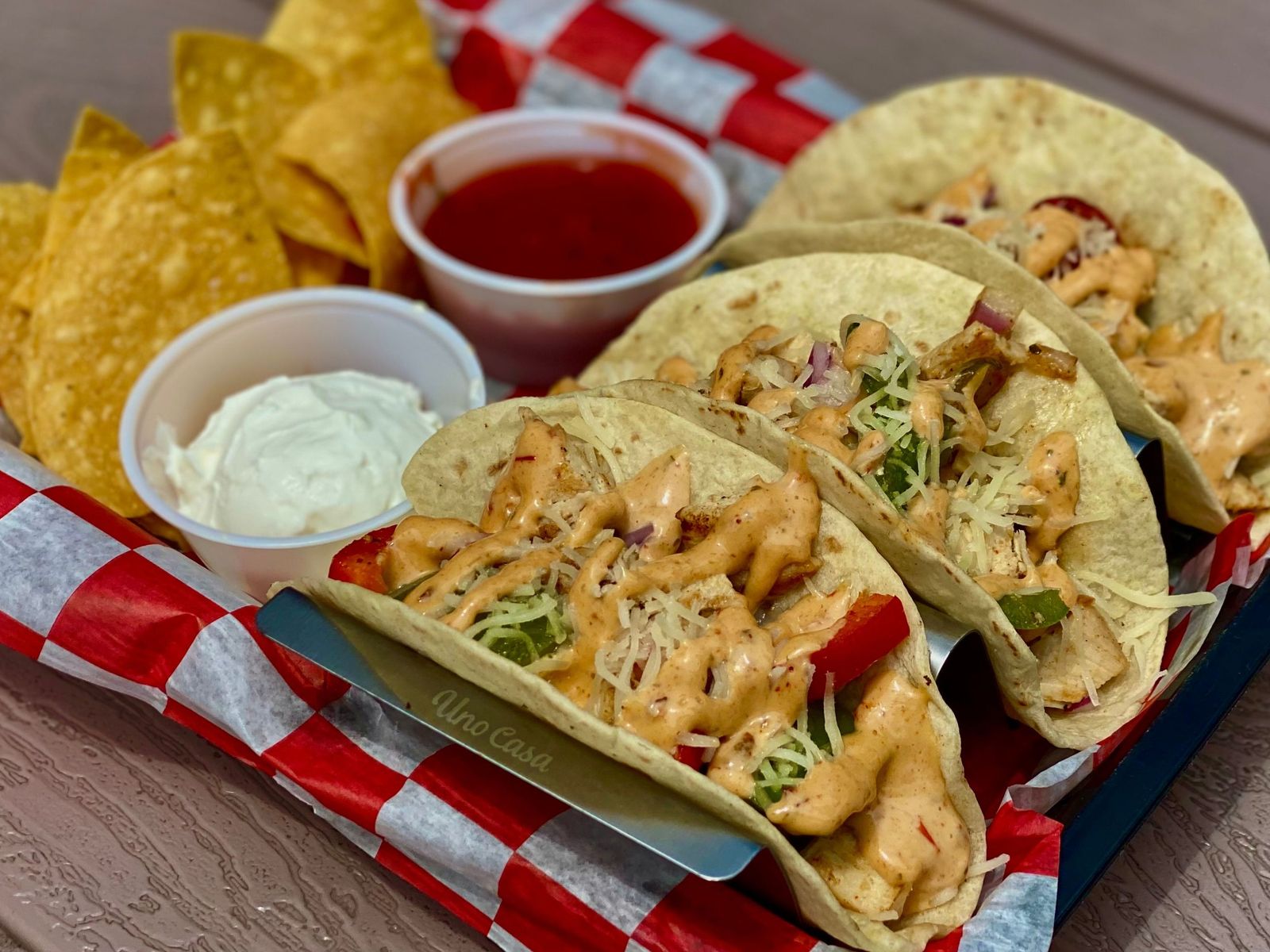 Order Chicken Tacos food online from Tonys Eat & Drink store, Franklin on bringmethat.com