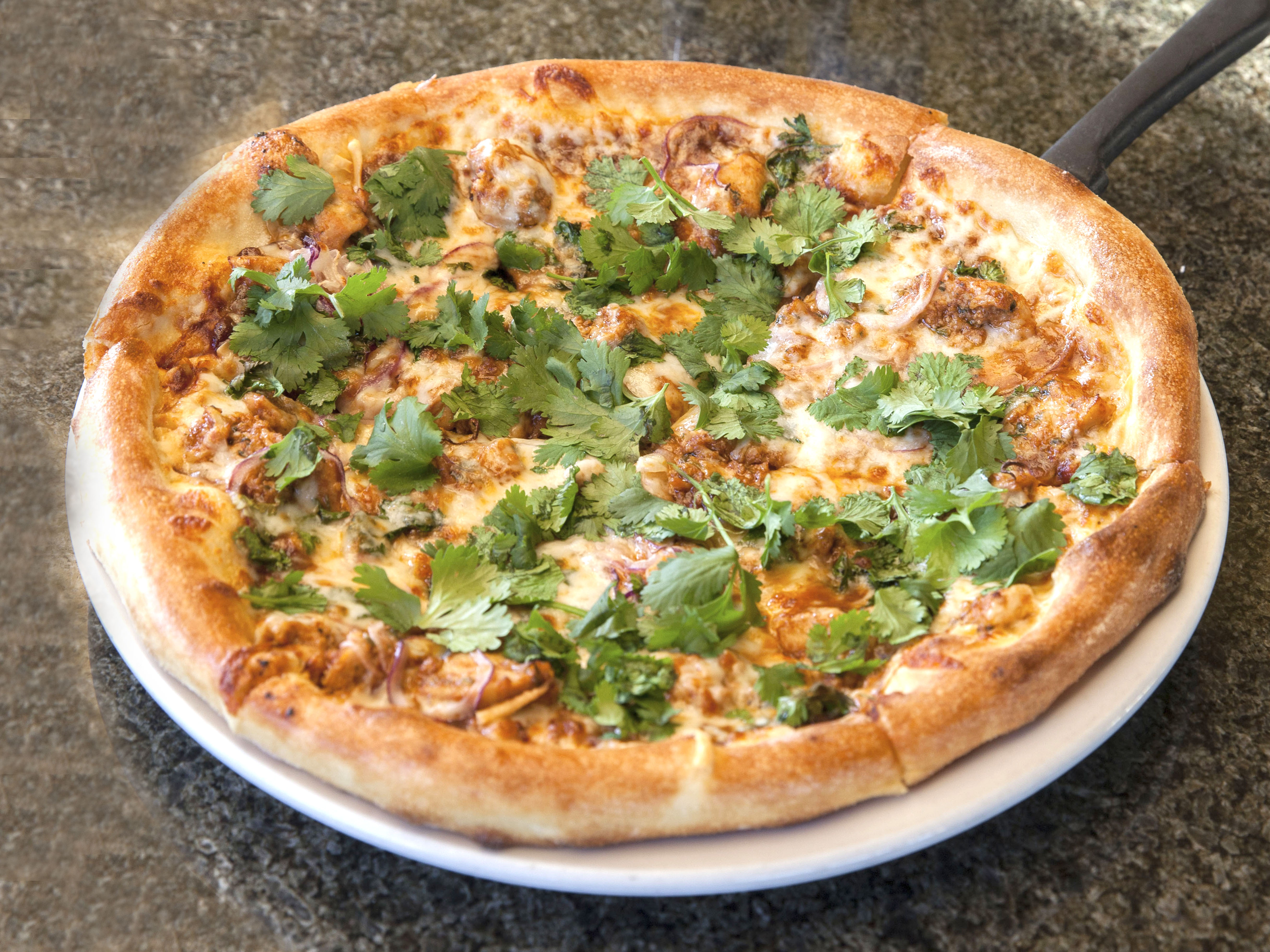 Order Ladou's Barbecue Chicken Pizza food online from Sammy's Woodfired Pizza store, Palm Desert on bringmethat.com