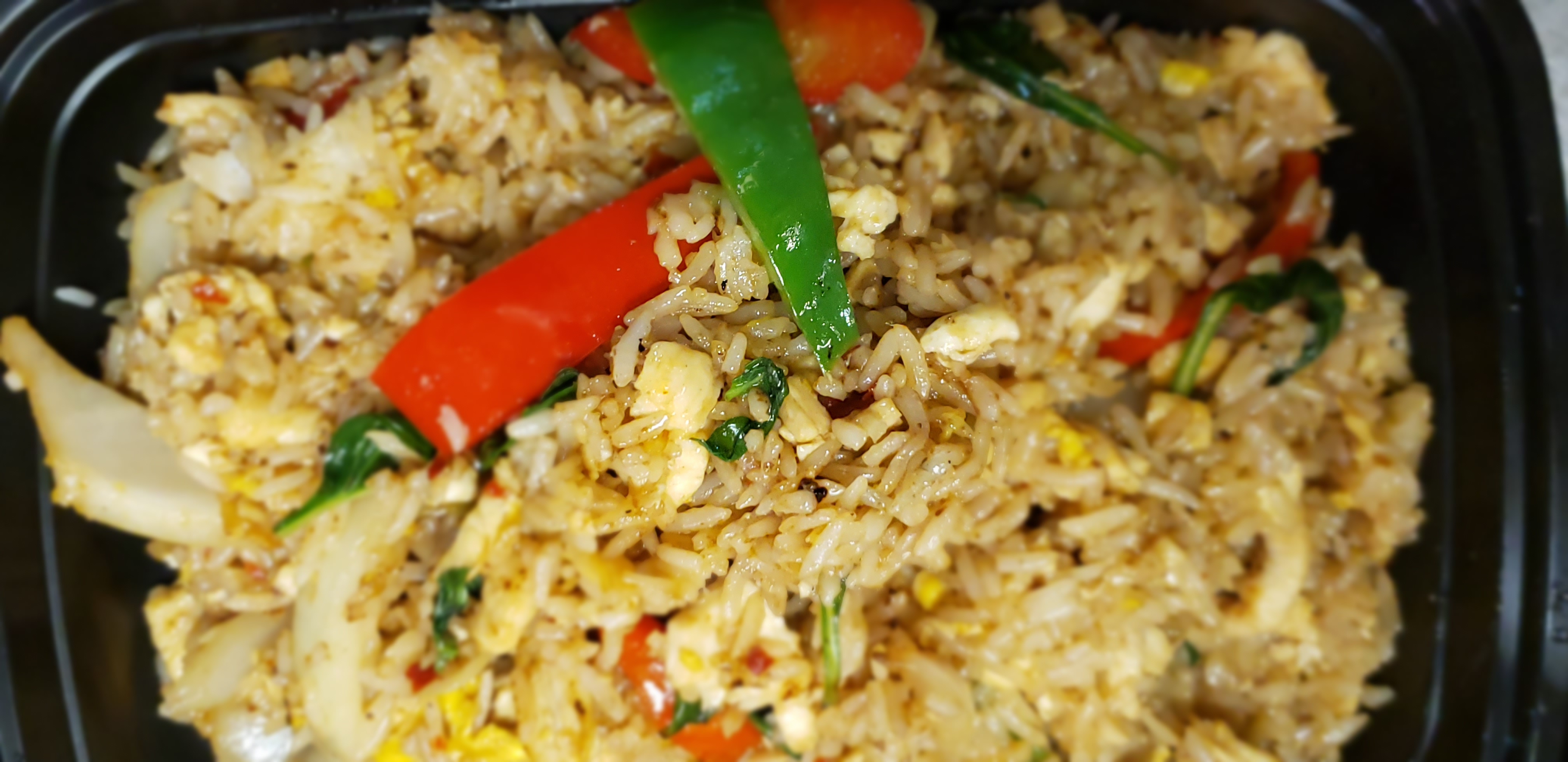 Order Basil Fried Rice Dinner food online from Charm Thai Bistro store, Wakefield on bringmethat.com