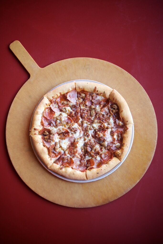 Order Meateater Pizza food online from DoubleDave's Pizza Works store, Austin on bringmethat.com