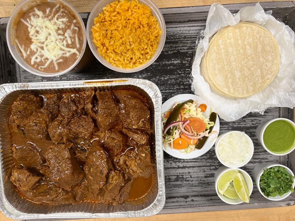Order Barbacoa Package $69 food online from Los Cuates Buffet store, Gilroy on bringmethat.com