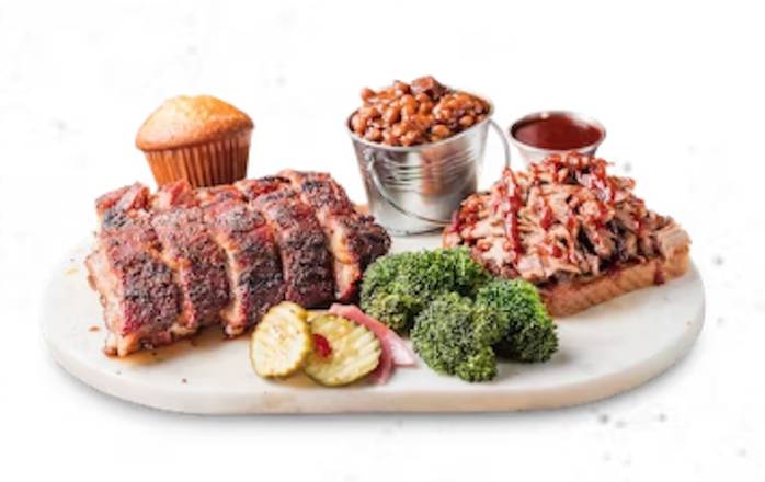 Order 2 MEAT COMBO food online from Famous Dave store, Twin Falls on bringmethat.com