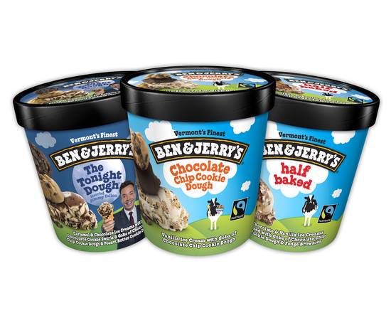 Order B&J’s “All About the Dough” Bundle: B&J Tonight Dough, B&J Cookie Dough, B&J Half Baked food online from Luckys Liquor store, Los Angeles on bringmethat.com