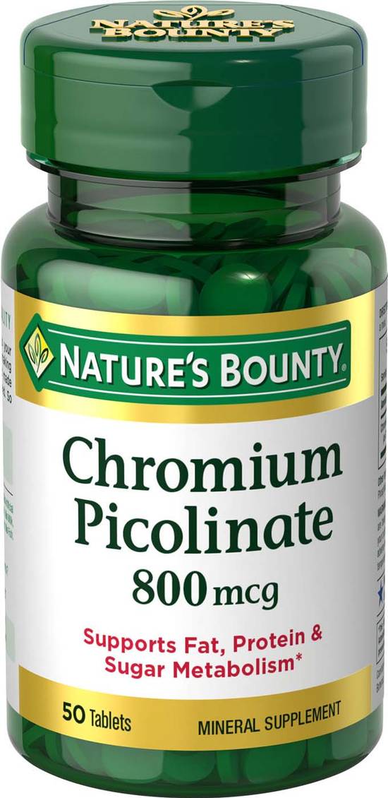 Order Nature's Bounty Chromium Picolinate 800mcg (50 ct) food online from Rite Aid store, Palm Desert on bringmethat.com
