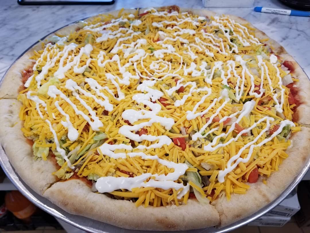 Order Taco Pizza - Small 12" food online from Rosa Rosa Pizzeria store, Lancaster on bringmethat.com