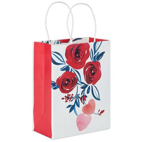 Order Inspirations from Hallmark Valentine's Day Gift Bag (Illustrated Roses and Hearts on White) - 1.0 ea food online from Walgreens store, Daly City on bringmethat.com