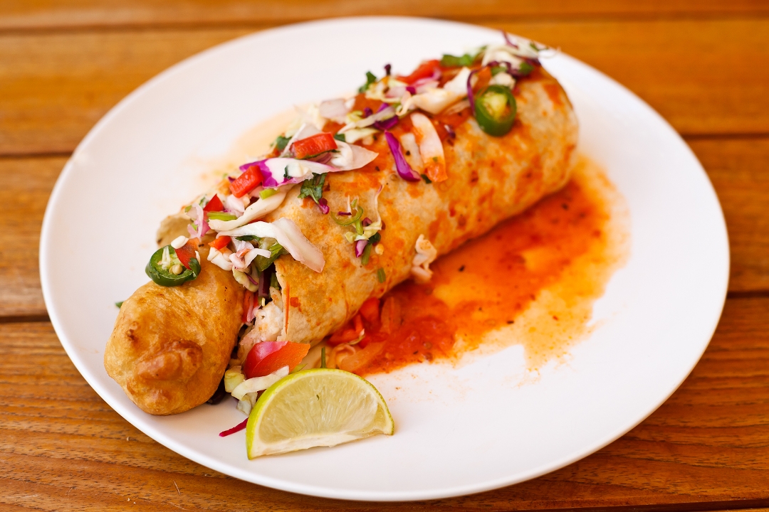 Order Baja Fish Burrito food online from Andale Restaurant store, Los Gatos on bringmethat.com