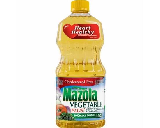 Order Mazola Vegetable Oil (Cholesterol Free) (40 FL. Oz) food online from Nohadra Grocery store, Chicago on bringmethat.com