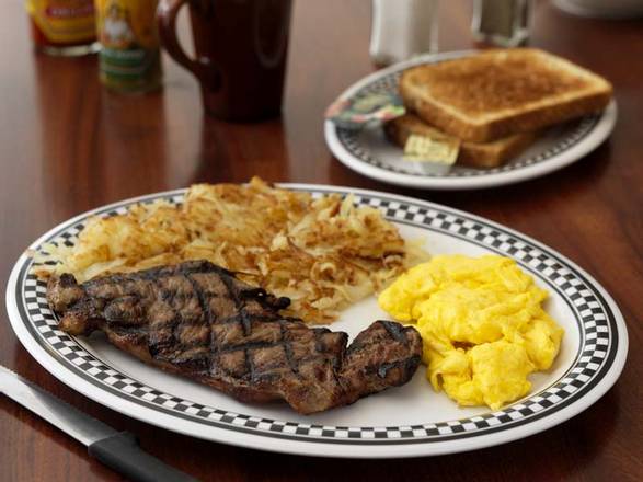 Order New York Strip Steak 8oz & Eggs (By Stockyard Packing) food online from Hermosa store, Chicago on bringmethat.com