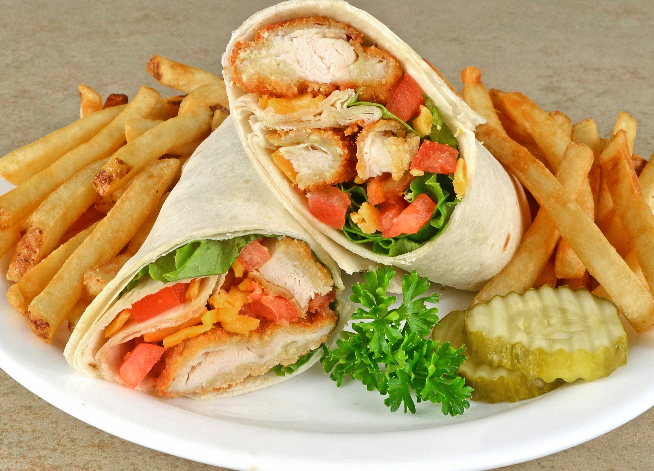 Order Crispy Chicken Wrap Combo food online from Fryn’ Pan store, Sioux Falls on bringmethat.com