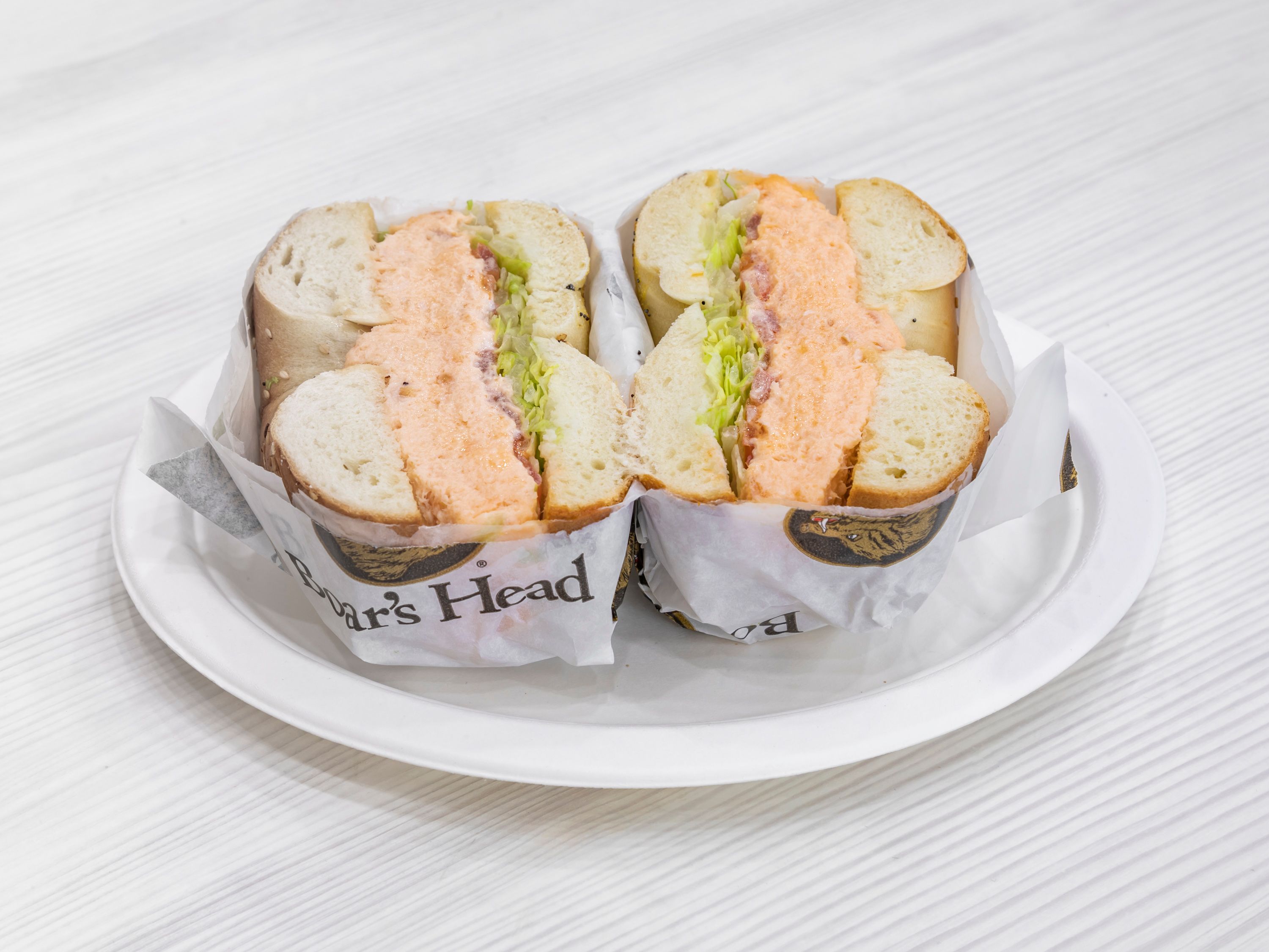 Order Baked Salmon Salad Sandwich food online from Bagel Boss store, New York on bringmethat.com
