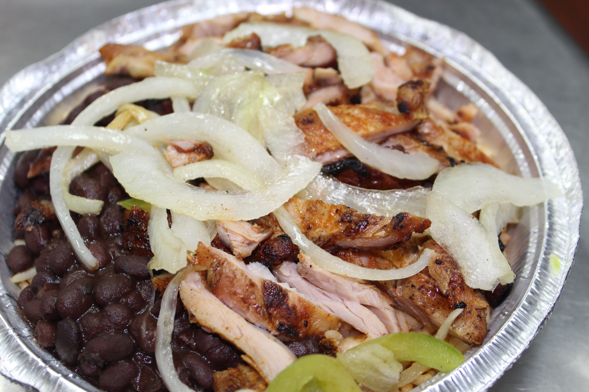 Order 68a. Mexican Rice with Grilled Chicken and Bean food online from Yummy Taco store, Inwood on bringmethat.com