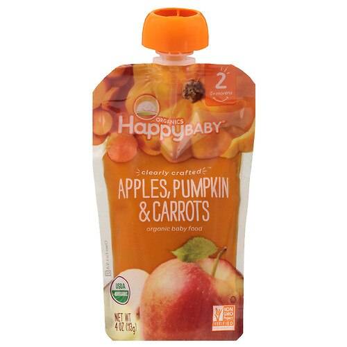 Order Happy Baby Clearly Crafted Baby Food Apple/Pumpkin/Carrot - 4.0 oz food online from Walgreens store, Gonzales on bringmethat.com