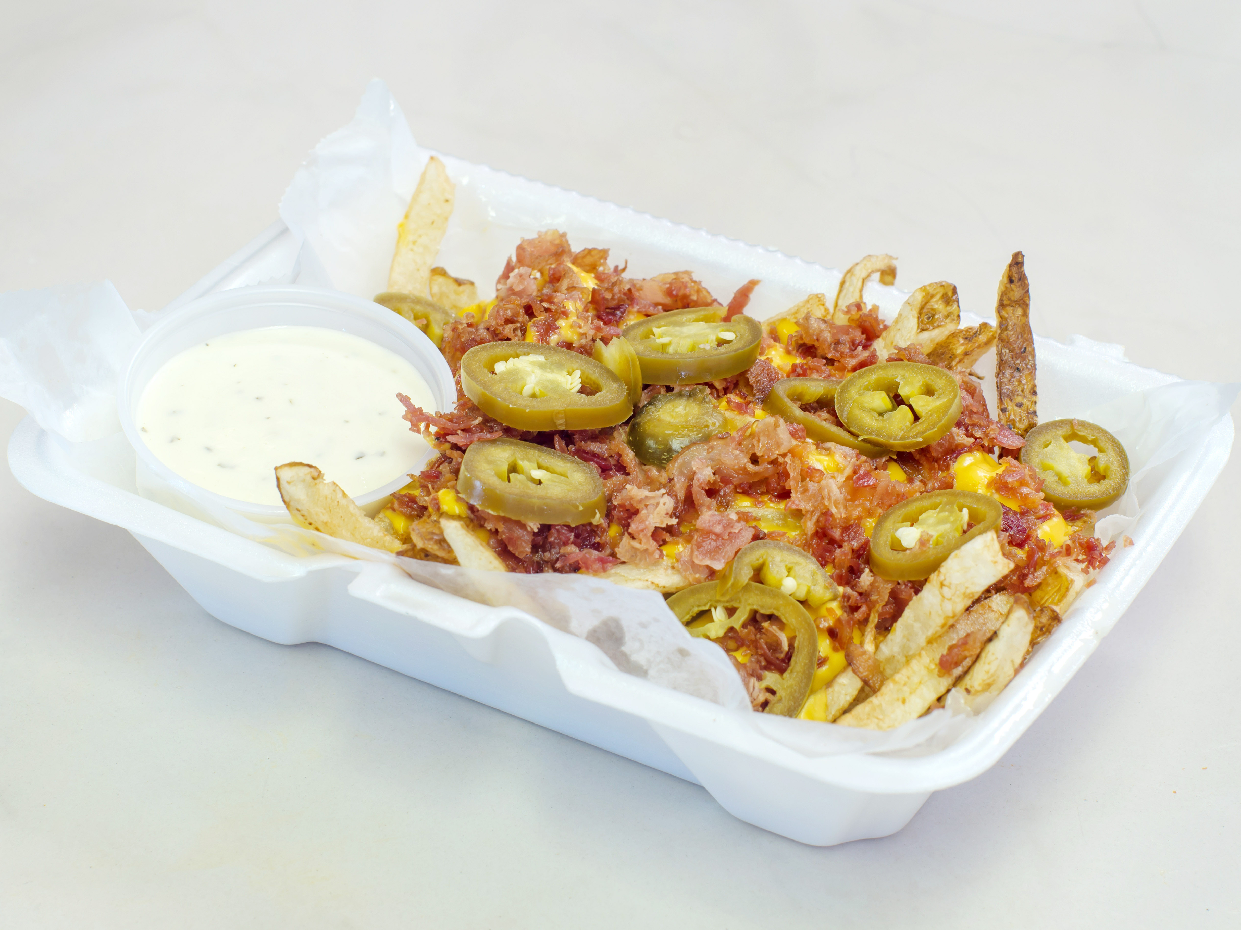 Order Loaded Fries food online from Hot Box Pizza & Wings store, South Park Township on bringmethat.com