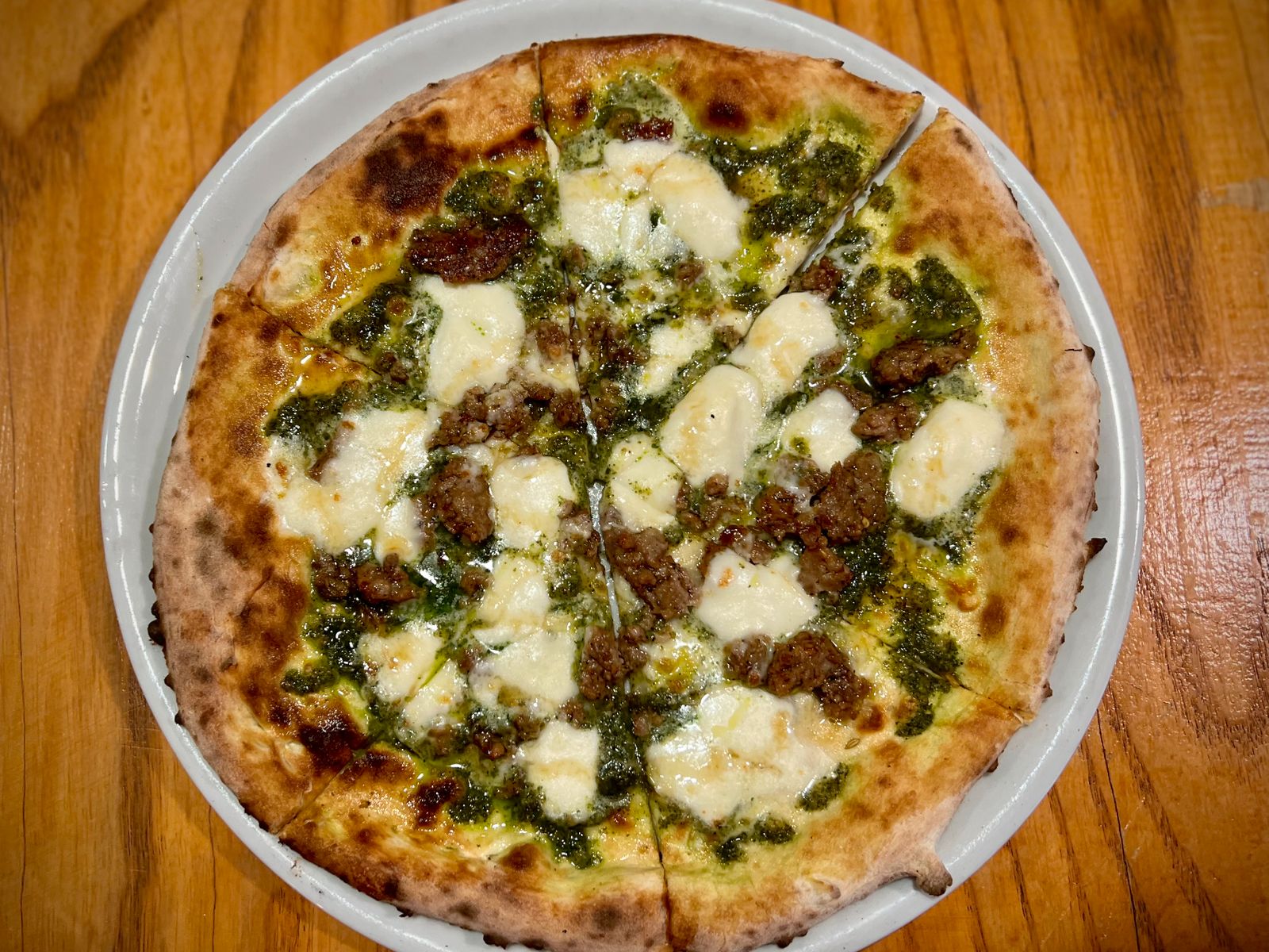 Order 12" Pass the Pesto, Honey food online from Bricks Wood Fired Pizza store, Lombard on bringmethat.com