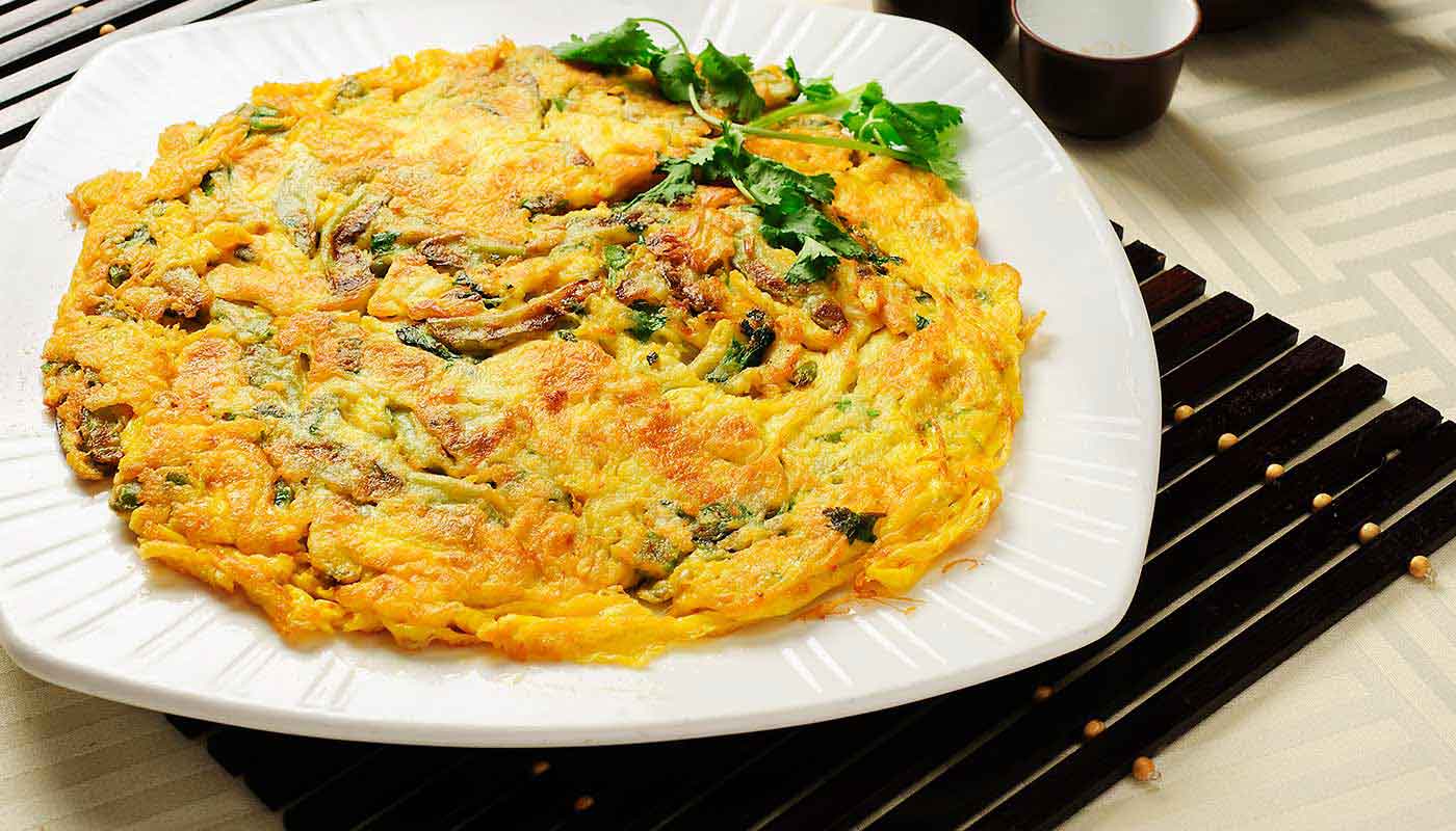 Order G10. Pan Fried Egg with Oyster (生蠔煎蛋) food online from Happy Harbor Cuisine store, Alhambra on bringmethat.com