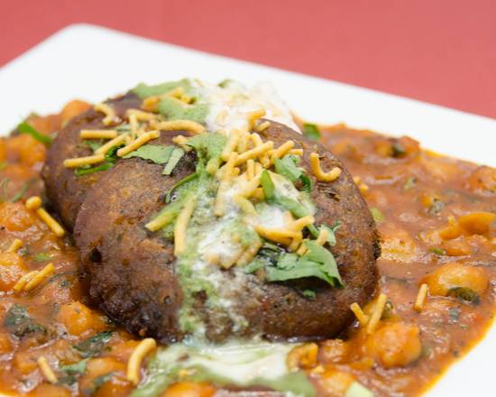 Order Aloo Tikki Chaat food online from Raj Express Indian Kitchen store, Overland Park on bringmethat.com