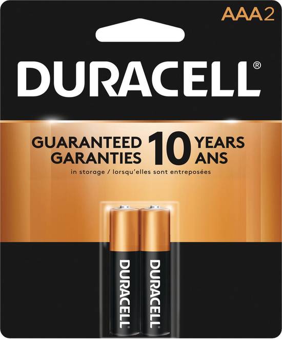 Order Duracell 1.5V Coppertop Alkaline Aaa Batteries - Pack Of 2 food online from Pepack Sunoco store, Peapack on bringmethat.com