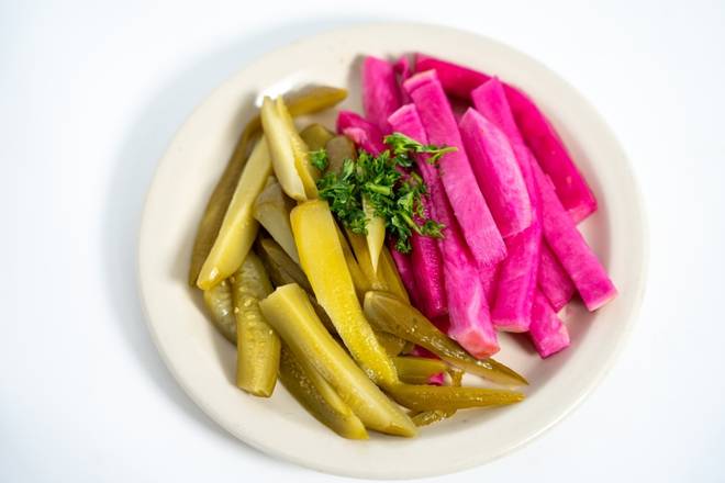 Order Side of Pickles and Turnips food online from Sittoo Pita & Salad store, North Olmsted on bringmethat.com