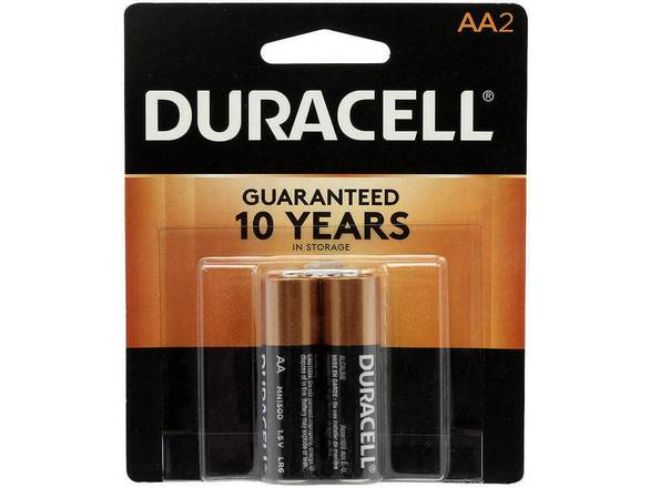 Order Duracell AA Batteries 2 Pack food online from IV Deli Mart store, Goleta on bringmethat.com