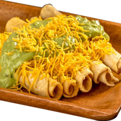 Order 5 Rolled Tacos Cheese with Guacamole food online from Filiberto Mexican Food store, Tucson on bringmethat.com