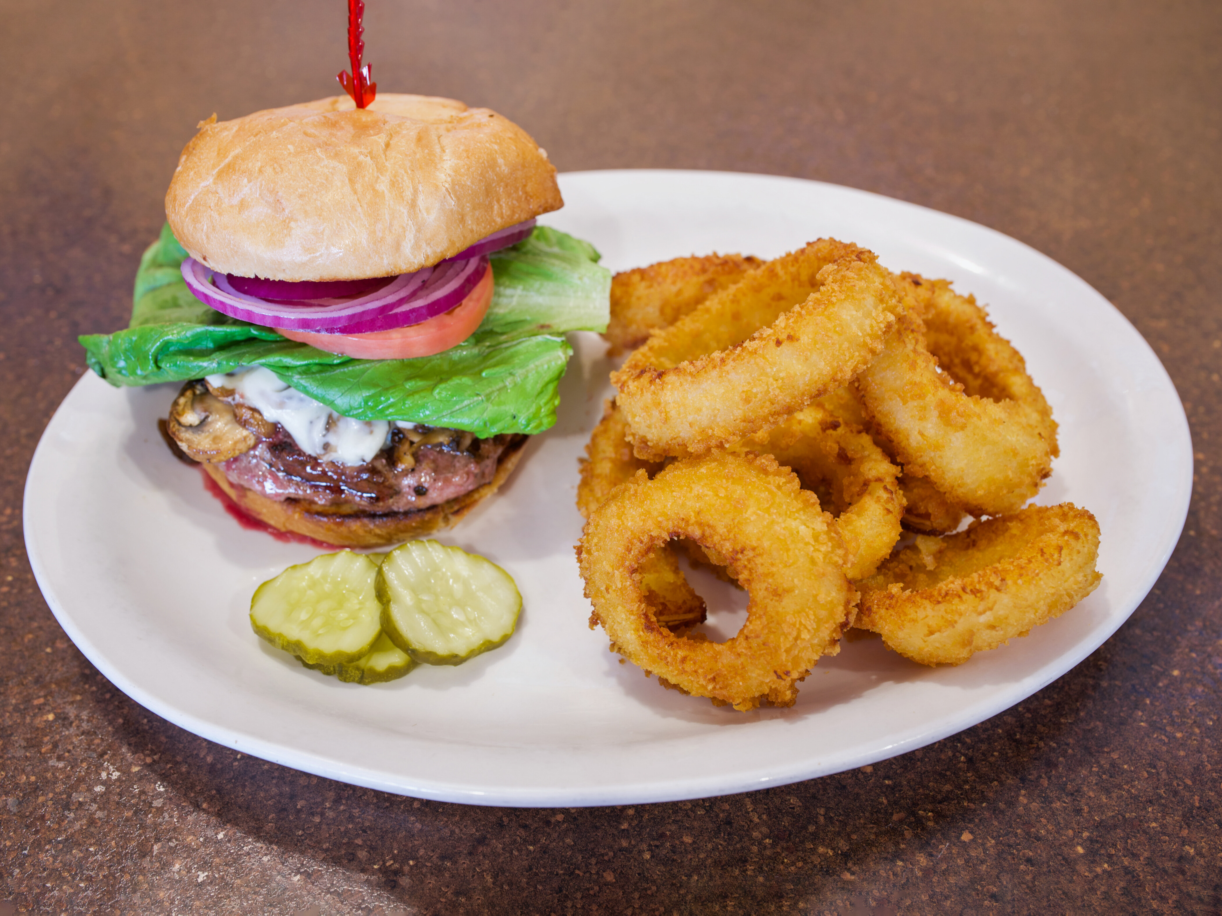 Order 1/2 lb. Bison Burger food online from The Cow / An Eatery store, Morrison on bringmethat.com