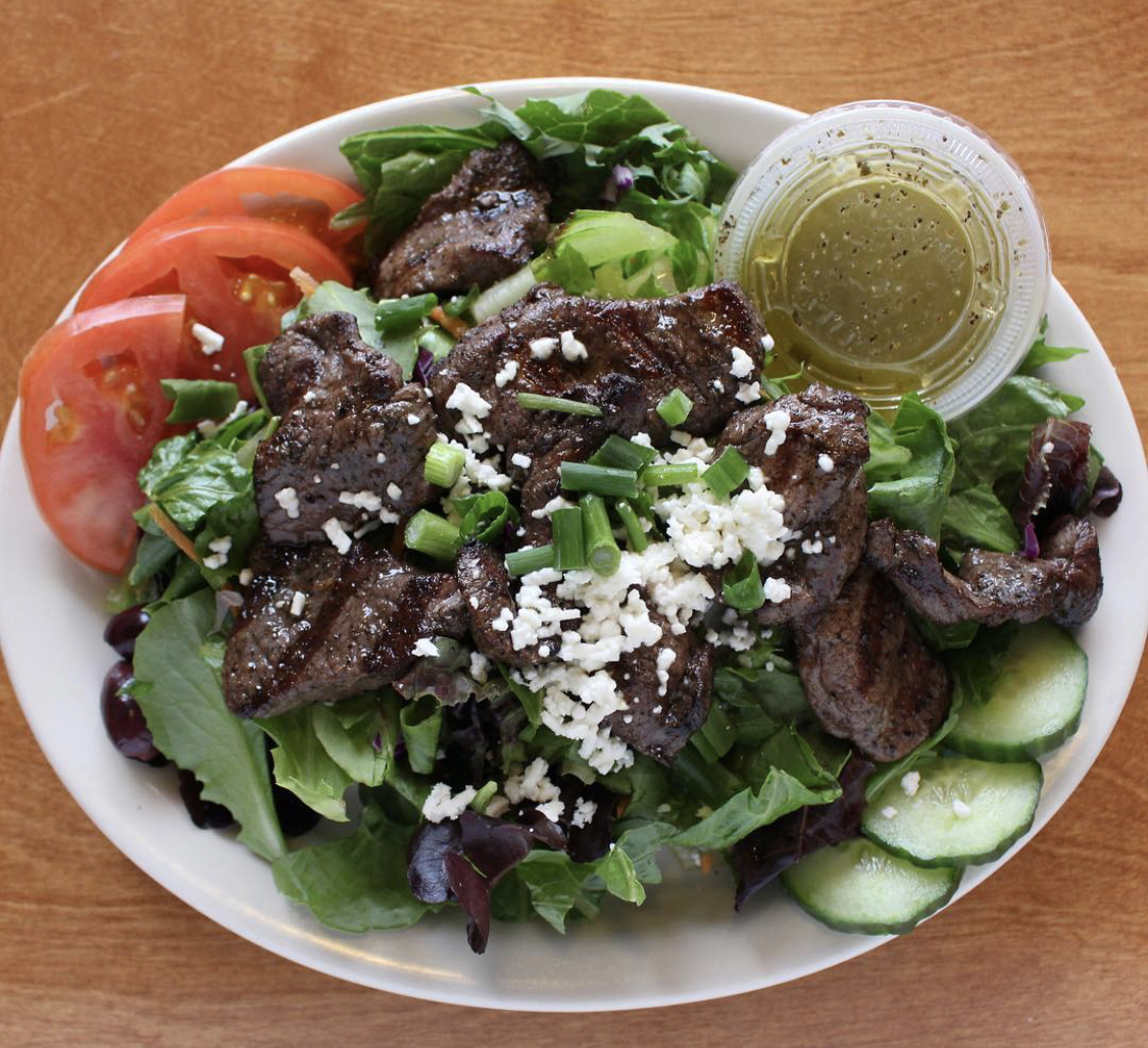 Order Lamb Salad food online from Aladdin's Eatery store, Pittsburgh on bringmethat.com
