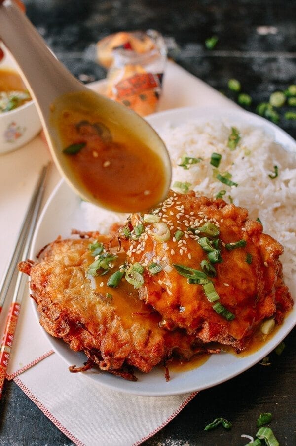 Order L. Chicken Egg Foo Young food online from Eastern Pearl Chinese Restaurant store, Buffalo on bringmethat.com