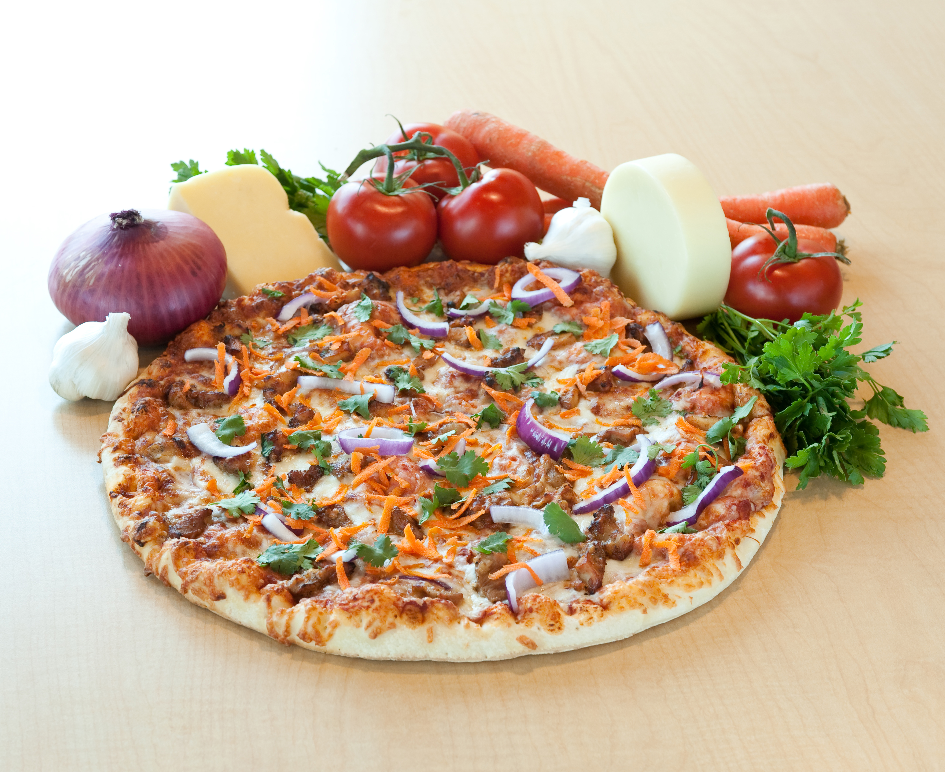 Order Barbecue Chicken Pizza food online from Straw Hat Pizza store, Santa Maria on bringmethat.com