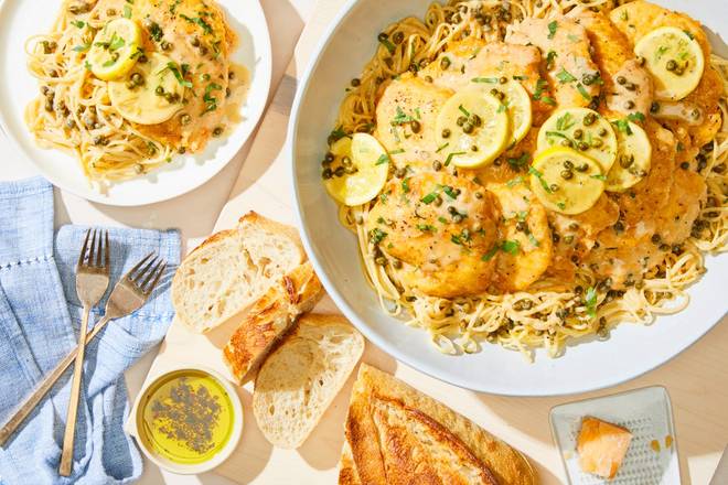 Order CATERING CHICKEN PICCATA food online from California Pizza Kitchen store, Lone Tree on bringmethat.com