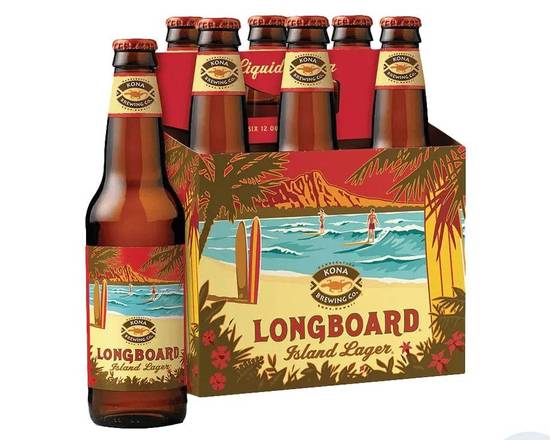 Order Kona Longboard Island Lager, 6pk-12oz bottle beer (4.6% ABV) food online from Van Ness Liquors store, San Francisco on bringmethat.com