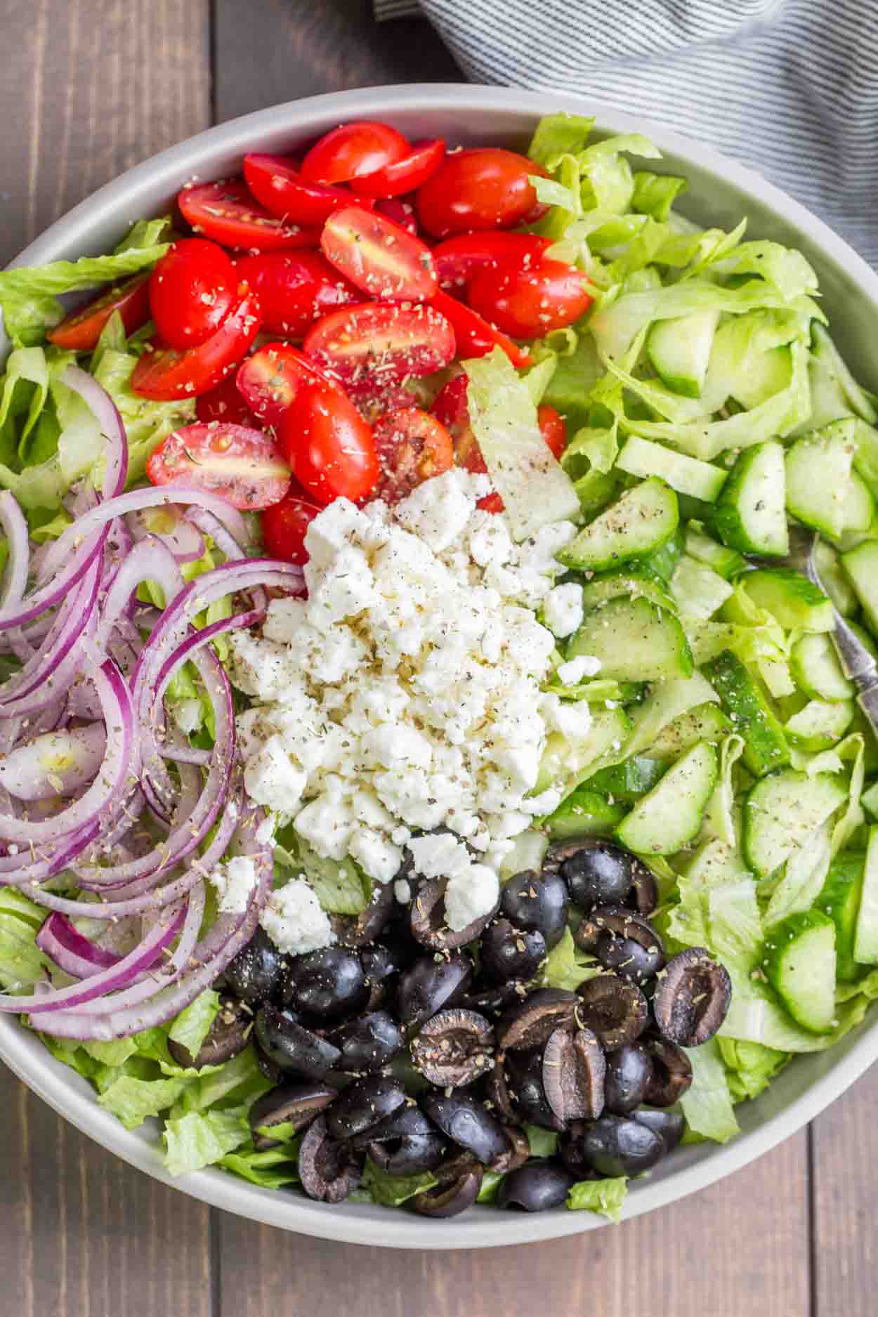 Order Greek Salad food online from Giovanni House Of Pizza store, Peabody on bringmethat.com