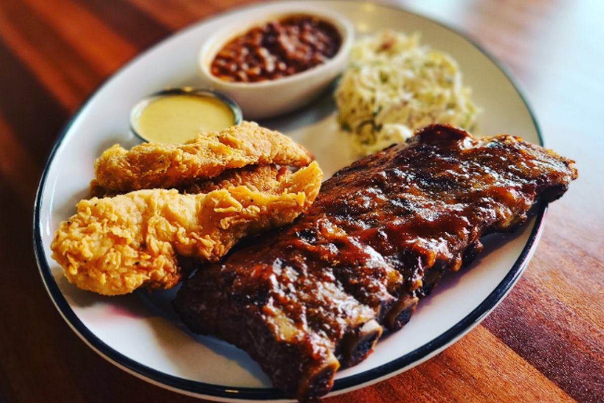 Order "BABY BACKS" & CHICKEN FINGER PLATTER food online from 54th Street Grill and Bar store, Wentzville on bringmethat.com