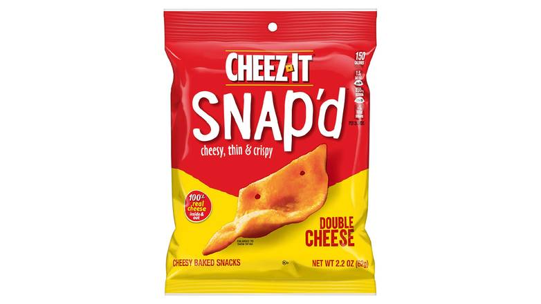 Order Cheez-It Snap'D Cheesy Baked Snacks Double Cheese food online from Aldan Sunoco store, Aldan on bringmethat.com