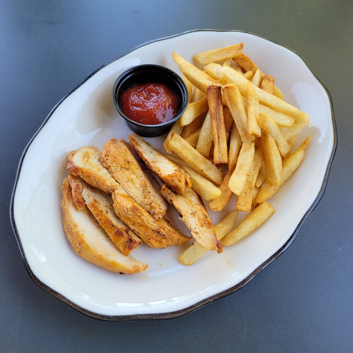 Order K- 5 (Grill-Chicken w/Fries ) food online from Tacos & Tequilas Mexican Grill store, Buford on bringmethat.com