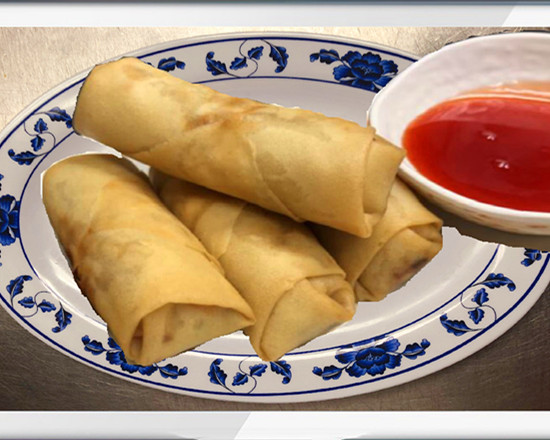 Order 4. Vegetable Spring Roll food online from Red Apple Chinese Restaurant store, Waterloo on bringmethat.com