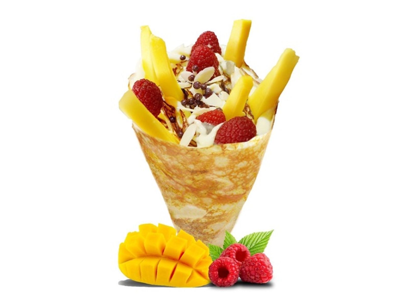 Order M2. Mini-Mango Raspberries food online from T-Swirl Crepe store, New York on bringmethat.com
