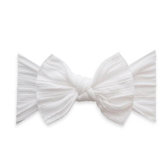 Order Baby Bling Cable Knit Knot Headband in White food online from Bed Bath & Beyond store, Lancaster on bringmethat.com