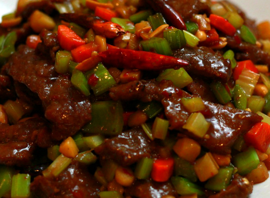 Order 62. Quart of Kung Po Beef food online from CHINA JOY 81 store, Jacksonville on bringmethat.com