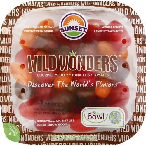 Order Sunset · Wild Wonders Gourmet Medley Tomatoes (1.5 lbs) food online from Shaw's store, Concord on bringmethat.com