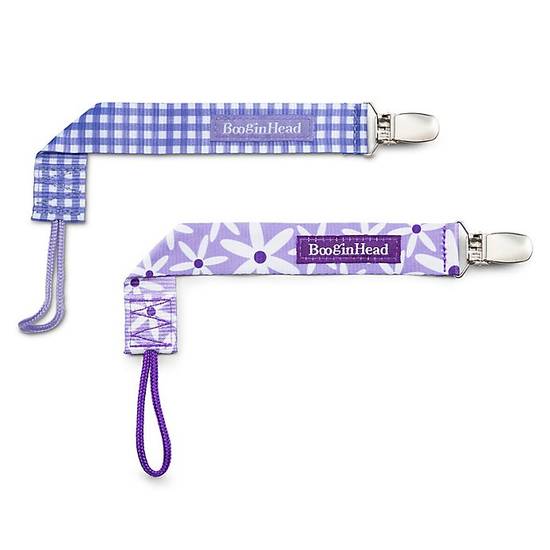Order BooginHead® PaciGrip 2-Pack Pacifier Straps in Purple food online from Bed Bath & Beyond store, Daly City on bringmethat.com