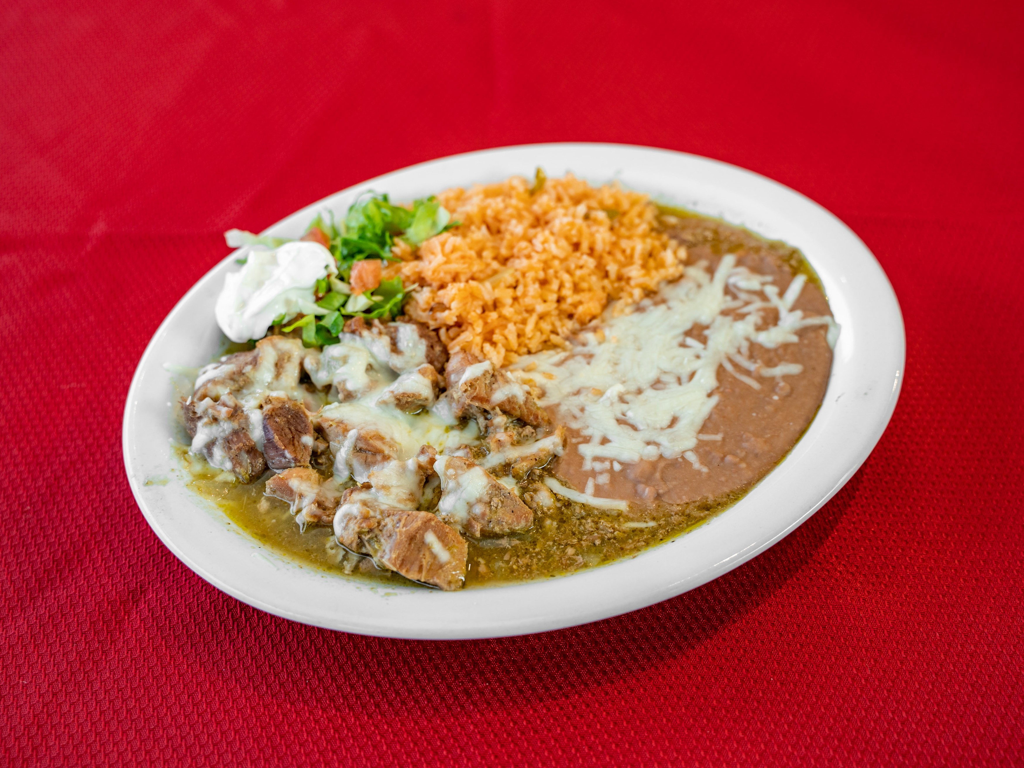 Order Chile Verde Lunch food online from Ciscos Taqueria store, Marysville on bringmethat.com